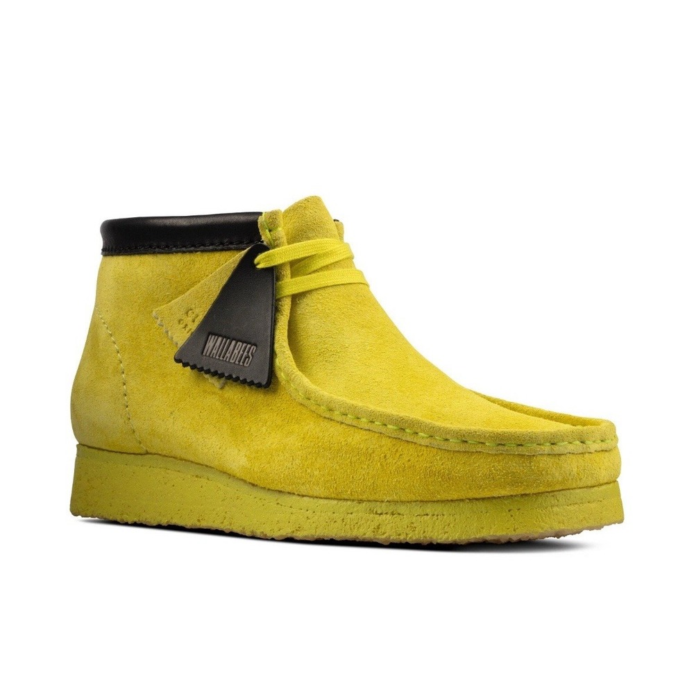 Clarks Originals Men's Wallabee Boots Lime Suede Size: 12 US M 26162470